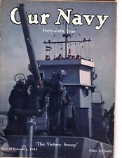 Our Navy Magazine victory sweep  February 1944 World War 2 WWII Military (j1000 picture