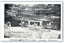 c1920's Entrance Truitt's Cave Plants Stone Wall Lanagan Missouri MO Postcard picture