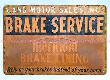 pub studio Brake Service thermold brake lining Auto Shop Parts metal tin sign picture