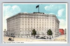 Flint MI-Michigan, The Durant Hotel, Advertising, Antique Vintage Postcard picture