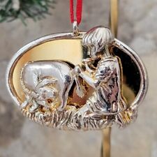 Lunt EEYORE & CHRISTOPHER ROBIN Christmas Ornament Classic Pooh Rare Vtg Oval picture