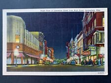 Postcard Springfield OH - c1940s Limestone Street - Woolworth  Dows Drugs  Toys picture