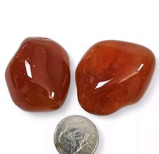 Carnelian Polished Stones Brazil 41.5 grams. 2 Piece Lot picture