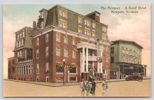 Postcard Newport Vermont The Newport A Good Hotel Hand Colored picture