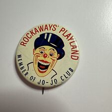 Rockaway's Playland Member Of Jo-Jo Club NY Pinback Button Vintage picture
