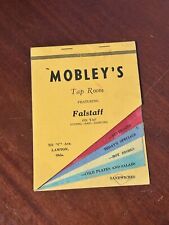 Mobleys Tap Room Menu Lawton Oklahoma Circa 1940s Dining Dancing Falstaff Beer picture