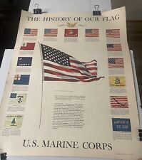U. S. Marine Corps: The History of Our Flag - 1973 Poster - 