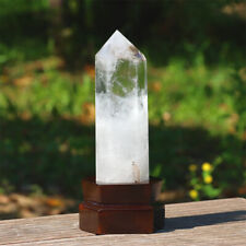 2.94LB Top Natural Clear Quartz Crystal Obelisk Reiki Heal Crystal Wand Point picture