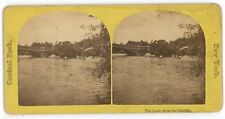 c1900's Real Photo Stereoview The Lake From the Ramble. Central Park, New York picture