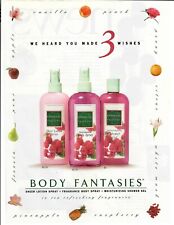 1998 Body Fantasies Magazine Print Ad Body Spray Lotion Shower Gel Fruity picture