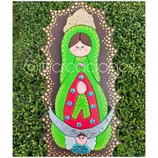 Virgen de Guadalupe hecha y pintada a mano/virgin crafted & painted by handmade picture