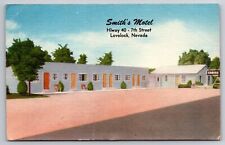 Smith's Motel Highway 40 Lovelock Nevada NV Linen c1950 Postcard picture