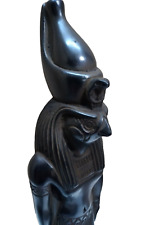 Egyptian God HORUS Falcon figurine Handmade Statue of Heavy Black Basalt Stone picture