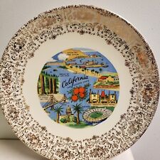 1950s California Collector PLATE VINTAGE TRAVEL SOUVENIR Oranges Golden State 11 picture