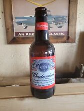 Vintage Large BUDWEISER King Of Beers Glass Beer Bottle Coin Bank 14 1/2” picture