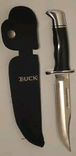 2005 Idaho Buck 119 Special Fixed Blade Black Handle Hunting Knife  Nylon Sheath picture