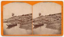 LOUISIANA SV - Mississippi River - Workers & Rowboat - ST Blessing 1880s picture