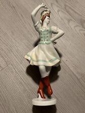 VTG Beautiful Hollohaza Hungarian Dancer w/ boots Handpainted Porcelain Figurine picture