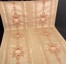 Vintage French Satin Brocade Fabric Document YY898 picture