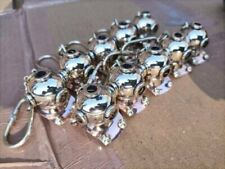 Lot Of 50 Solid Brass Chrome Finish Diving Mini Helmet Key Chain Key Ring Gift picture