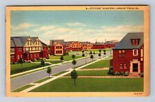 Langley Field VA-Virginia, Officers' Quarters, Antique Vintage Souvenir Postcard picture