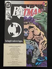 BATMAN #497 Signed 4X Doug Moench/Jim Aparo/Dick Giordano/Kelley Jones COA NM picture