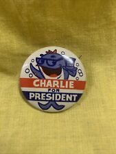 “ Charlie For President ” Tuna Star-Kist Button PIN Rare 1960’s HTF Vintage picture