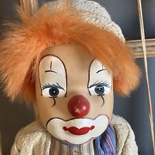 23 Inch Clown Doll on a Swing, Ceramic Head Soft Body Hanging Decor, Cute picture