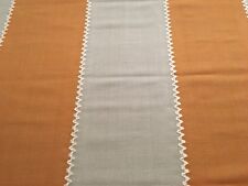 Lee Jofa Embroidered Jute Stripe Upholstery- Montaigne / Orange 2 yds 2014113.12 picture