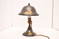 RARE Vintage Greist copper adjustable  Table Desk Lamp Painted Floral Motif picture