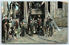 Coal Mining - Night Shift -  Coal Mining - Tucks  Postcard - 1908 picture