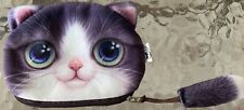 NWOT Cat Kitten w/ Big Eyes-Tail Change Coin Purse picture