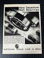 Vintage 1930s New Departure Ball Bearings Print Ad picture