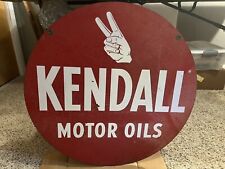 Vintage Kendall Motor Oils Metal Double Sided Sign 24inch picture