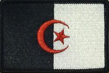ALGERIA Flag Patch W/ VELCRO® Brand fastener Black & White Version  #2 picture