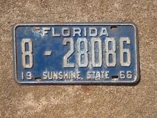 1966 Florida License Plate FL Volusia County Chevy Chevrolet Dodge Ford 8 28086 picture