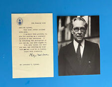 Philip Noel Baker (Nobel Peace Prize 1959) Typed Signed Letter 6th January 1960 picture