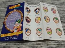 Vintage Walt Disney Video Brochure Mirror Image Stickers Booklet SnowWhite Promo picture
