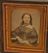 1850'S 9TH DAGUERREOTYPE...BEAUTIFUL ELEGANT YOUNG LADY, SHARP IMAGE picture