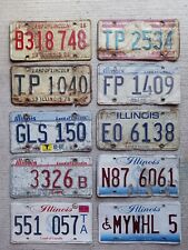 1968 and Years Up Illinois Lot of 10 Roadkill License Plates Scratch Dent Bent picture