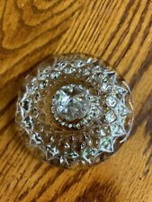 Vintage Patterned Crystal Glass Sugar Bowl Lid Only picture