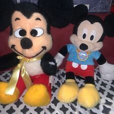 Vintage Set Of 2 Micky Mouse Plush Stuffed Toys picture