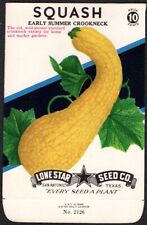 Vegetable Seed Pack Empty Lone Star Vintage 1940s San Antonio TX Yellow Squash picture
