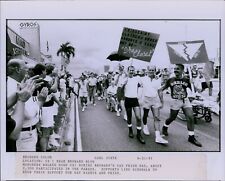 LG831 1991 Original Carl Juste Photo BROWARD GAY PRIDE MARCH Supporters Cheer picture