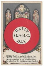 1923 RALLY DAY O.A.B.C POSTCARD-STAINED GLASS WINDOWS-HARRISBURG, PA. picture