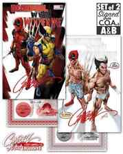 Deadpool vs Wolverine WWIII 1 J Scott Campbell 2 Variant Set A B Signed W/ COA picture