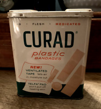 Vintage 1960's Curad Plastic Bandages Tin Container picture