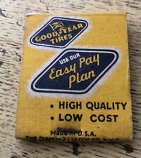 Goodyear Tires Ray Beane Inc. Rutland Vermont Matchbook Unstruck 40s-50s picture