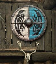 Medieval Eivor Valhalla Raven Authentic Battleworn Viking Shield picture