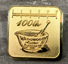 Wedgwood Club Baltimore MD 100th Lapel Hat Jacket Vest Shirt Backpack Bag Pin picture